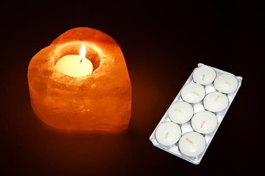 Himalaya Steinsalz Kerzenlampe – Herzform