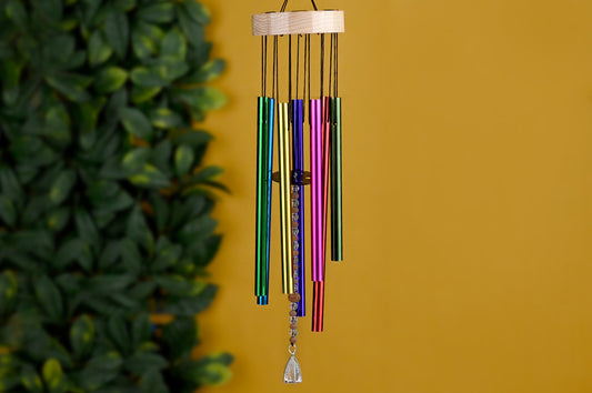 7 Mukhi Sphatik Kristall Sri Yantra Windspiel für Wohlstand