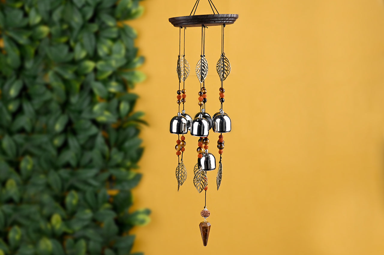 8 Mukhi Tigerauge Windspiel zur Erdung