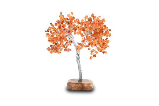 Natürlicher orangefarbener Jade Chakra, Vastu Baum – gross