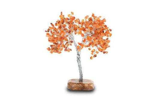 Natürlicher orangefarbener Jade Chakra, Vastu Baum – gross