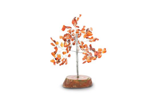 Natürlicher orangefarbener Jade Chakra, Vastu Baum – klein